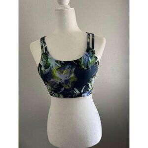 X By Gottex sports bra blue floral size medium